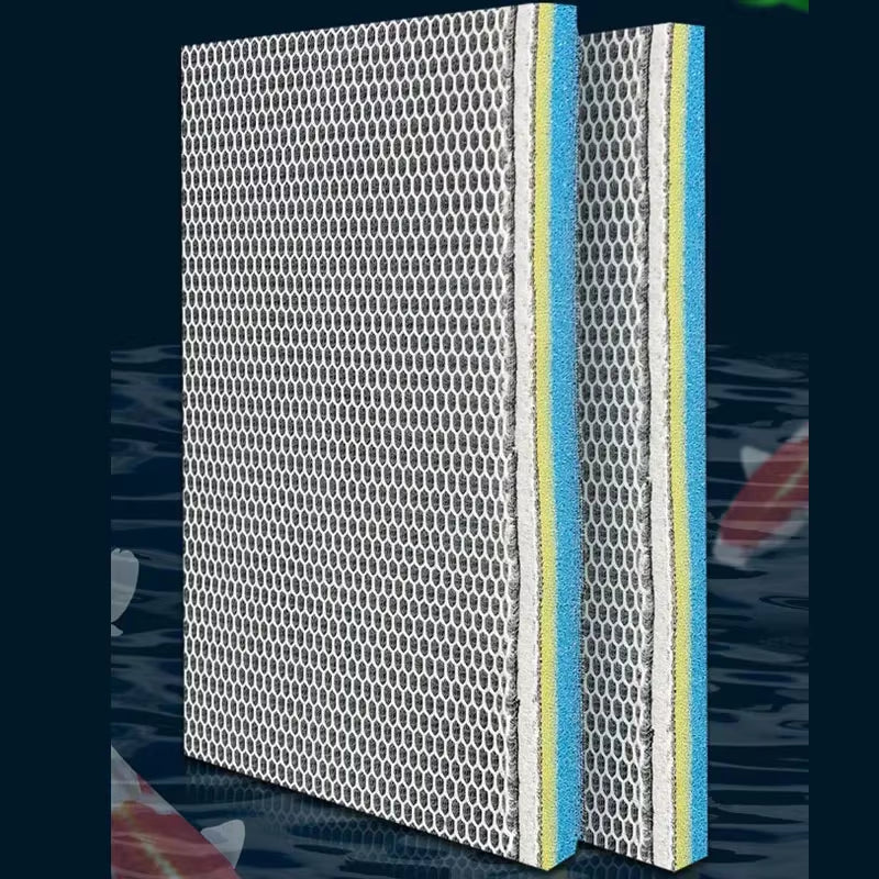 12D 12-Layers Aquarium Filter Sponge Bio Media No Glue High-Density Fish Tank Pond External Filter Cotton Skimmer Accessories