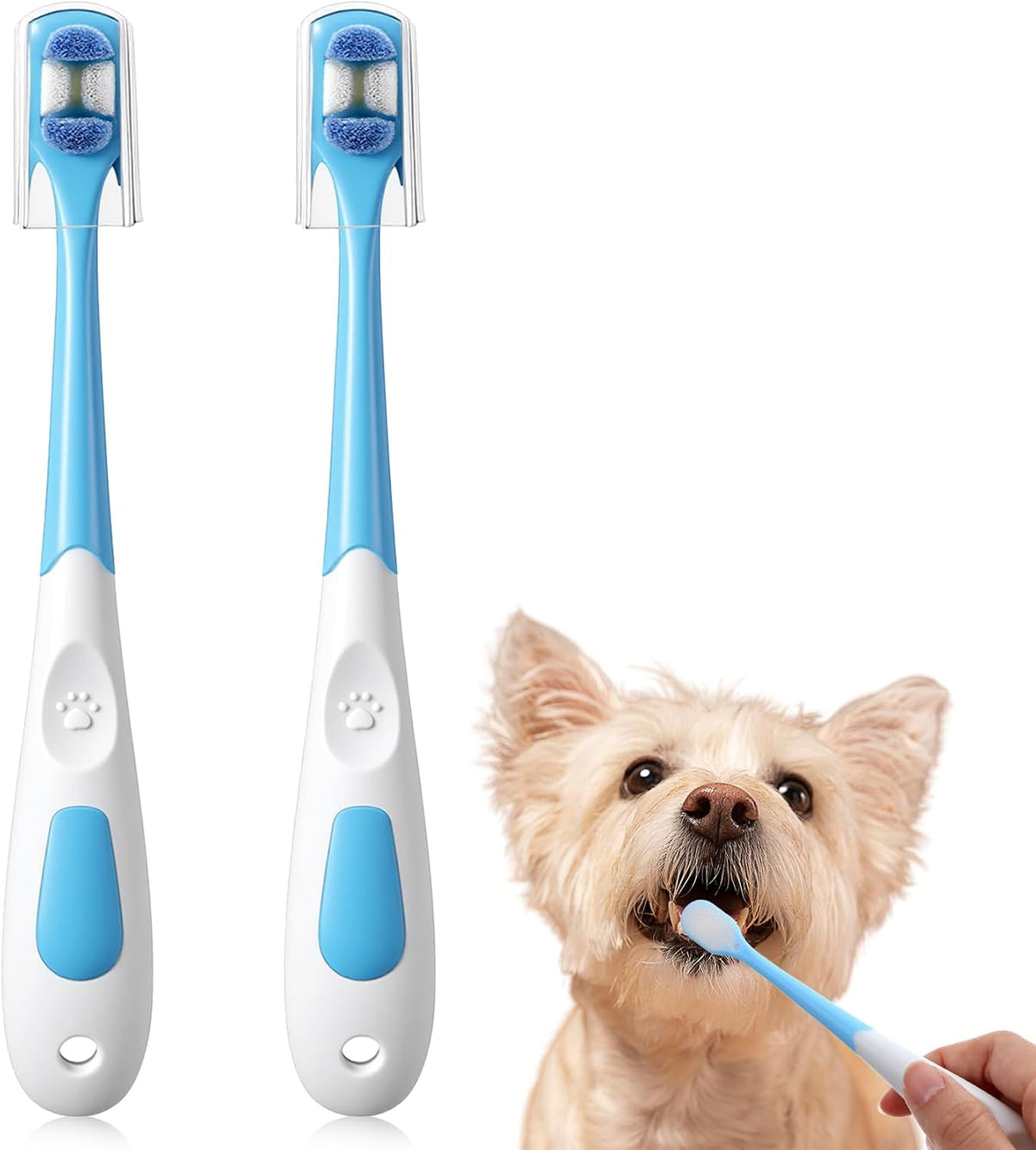 2 Pcs Dog Toothbrush, Ultra Small Dog Toothbrush