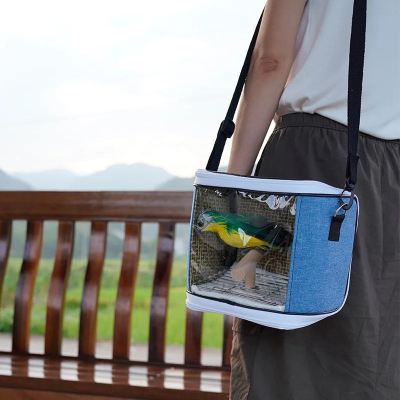 Super Portable Pet Bird Cage Parrot Carrier Travel Bag Breathable Lightweight Hamster Squirrel for Small Animals Pet Accessories