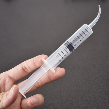 8 Pcs Syringe Dental Irrigation Syringe with Curved Tip