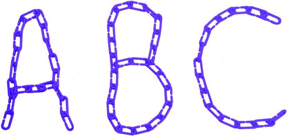 200Pcs Blue C-Clips Plastic Chain Links for Birds & Small Pets