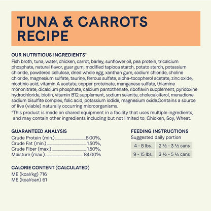 Balanced Bowl Wet Cat Food, Tuna & Carrots, 3 Oz, 24 Pack