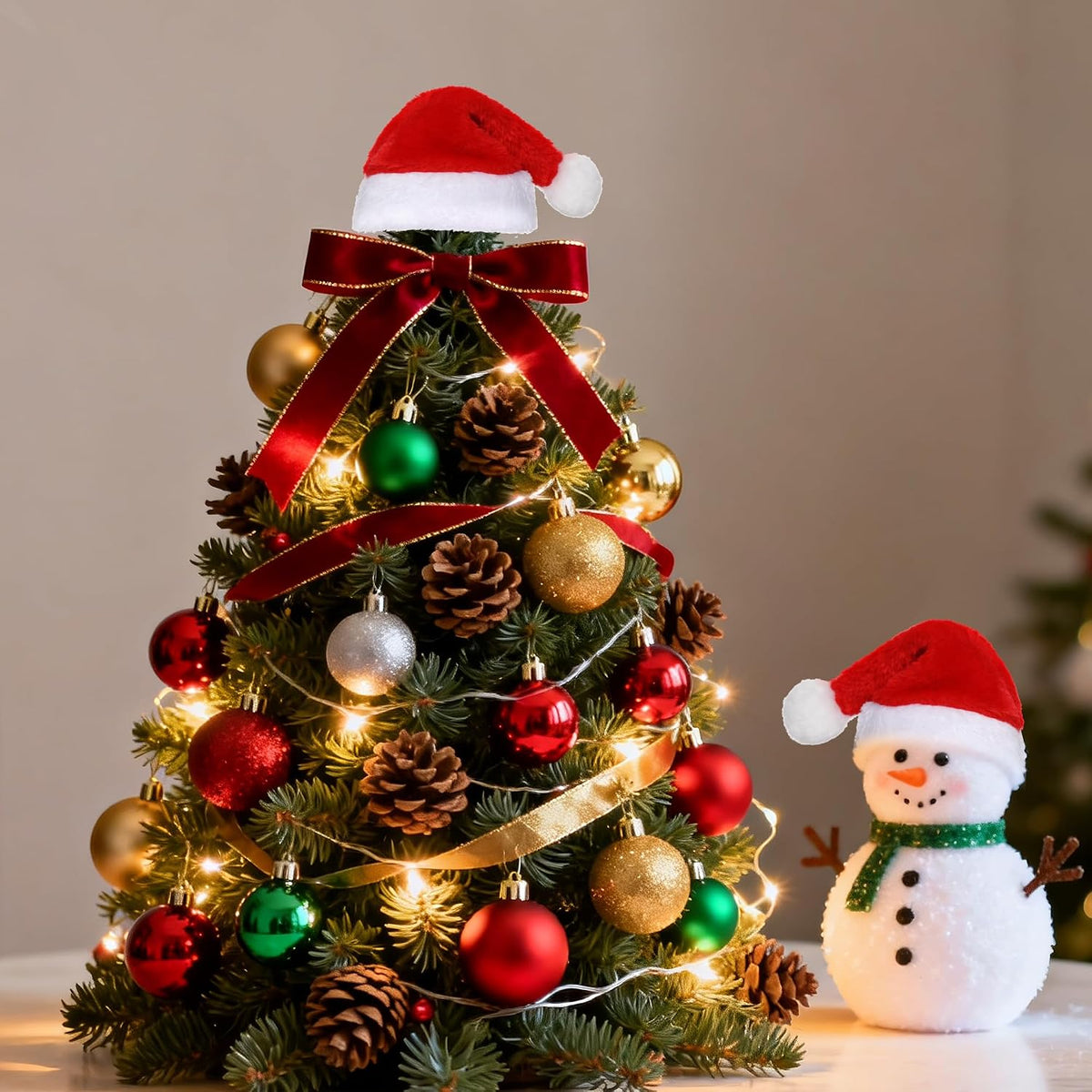 6 Pieces Pet Cat Dog Christmas Santa Hat Holiday Party Cute Costumes for Puppy Kitten Christmas Cosplay Dress up Supplies (Classic)