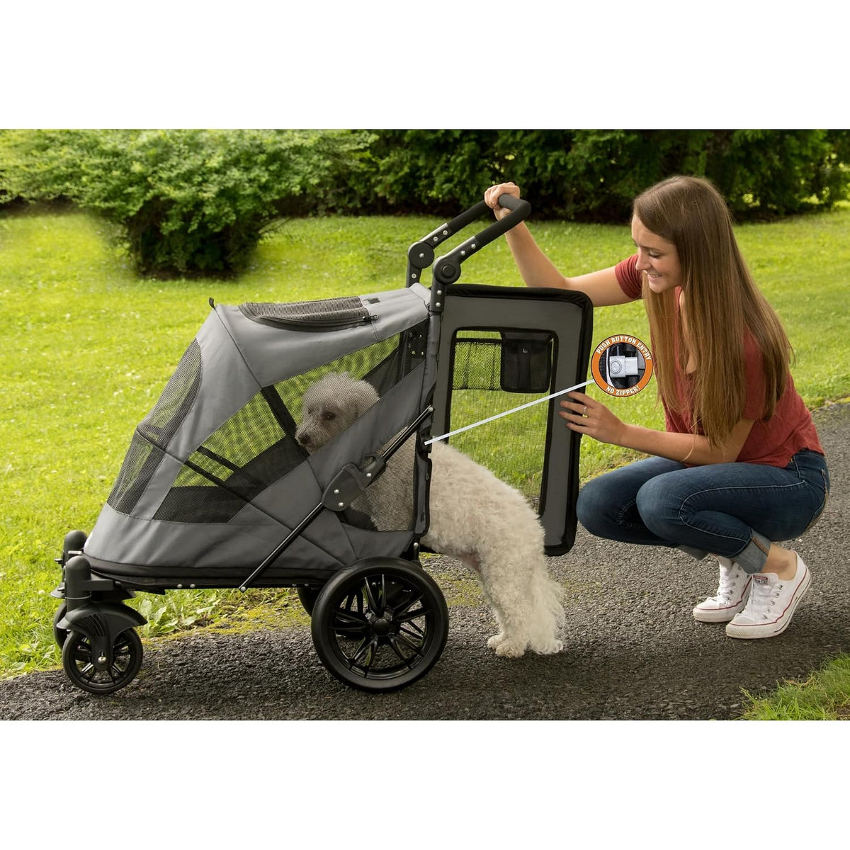 No-Zip Excursion Pet Stroller, Pebble