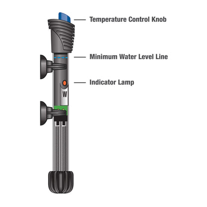 Submersible Aquarium Heater, 150 Watts, up to 55 Gallons