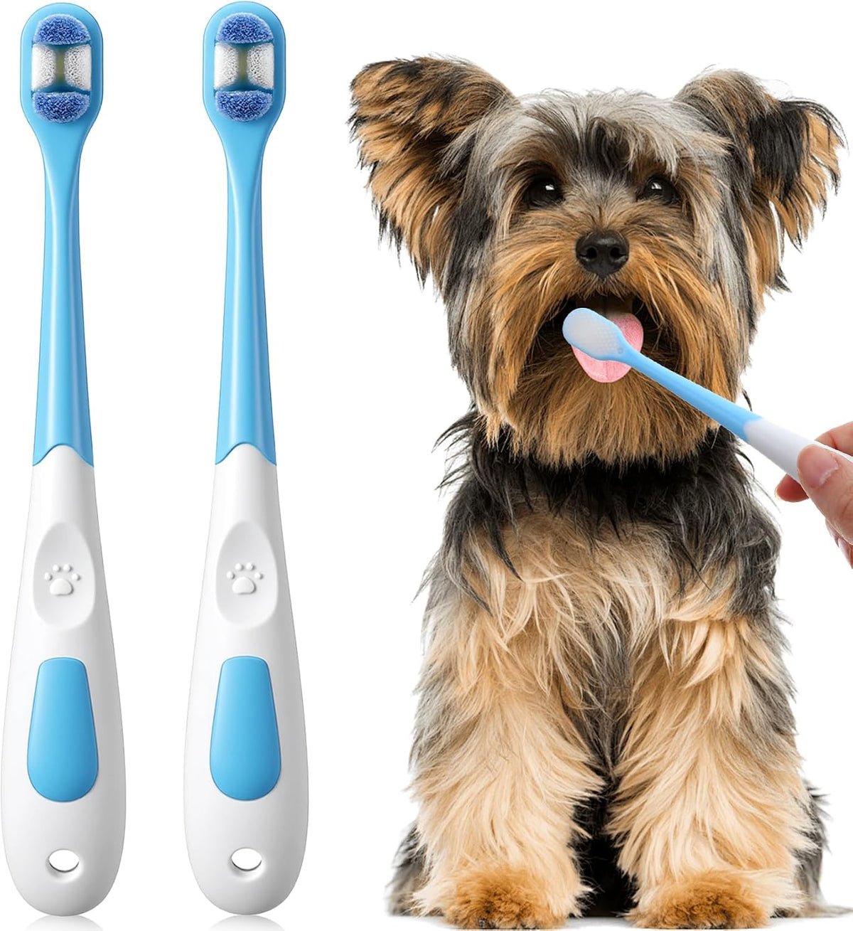 2 Pcs Dog Toothbrush, Ultra Small Dog Toothbrush
