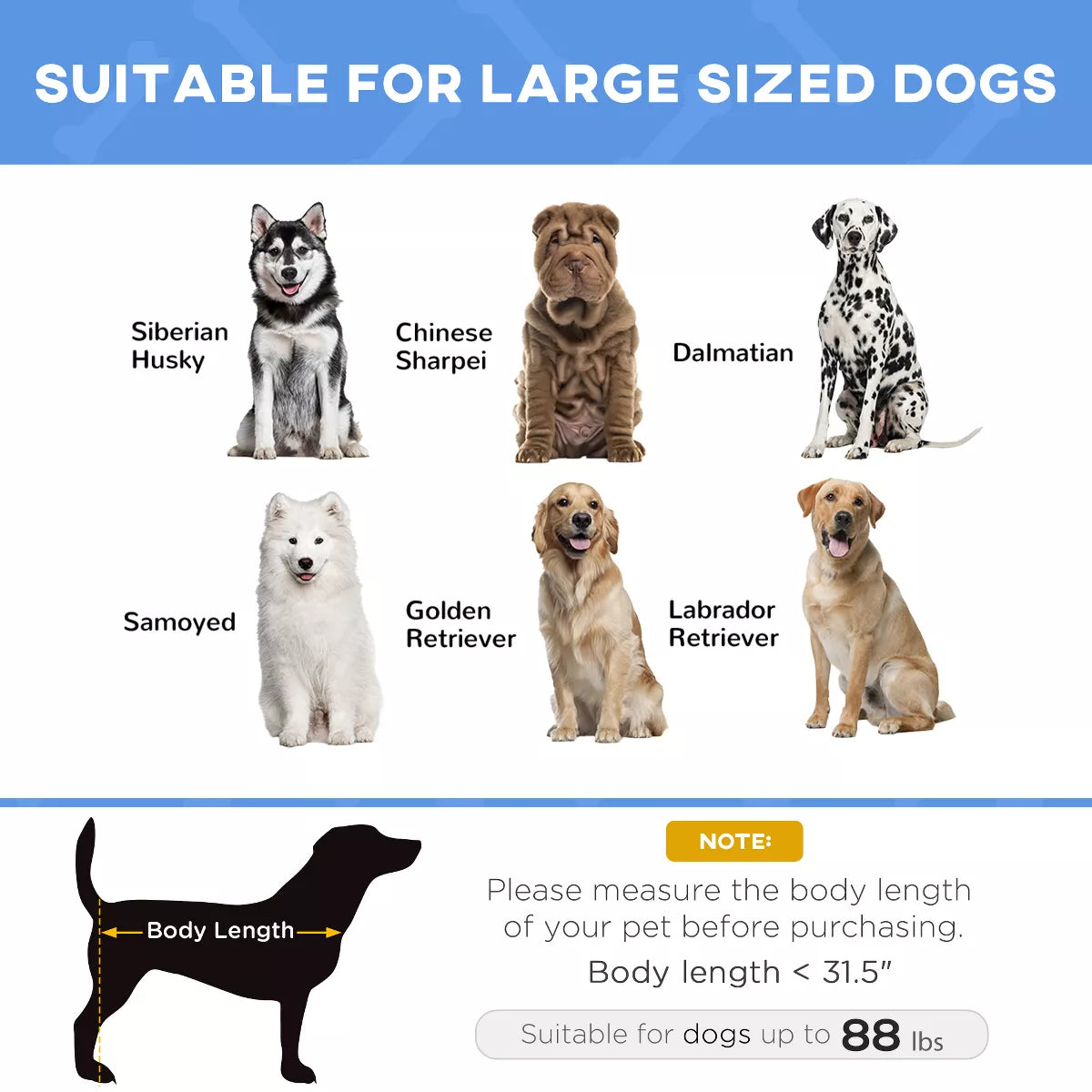 Pawhut 48" X 36" Elevated Breathable Dog Bed Portable Pet Cot W/ Carry Bag Metal Frame Breathable Mesh Indoor and Outdoor