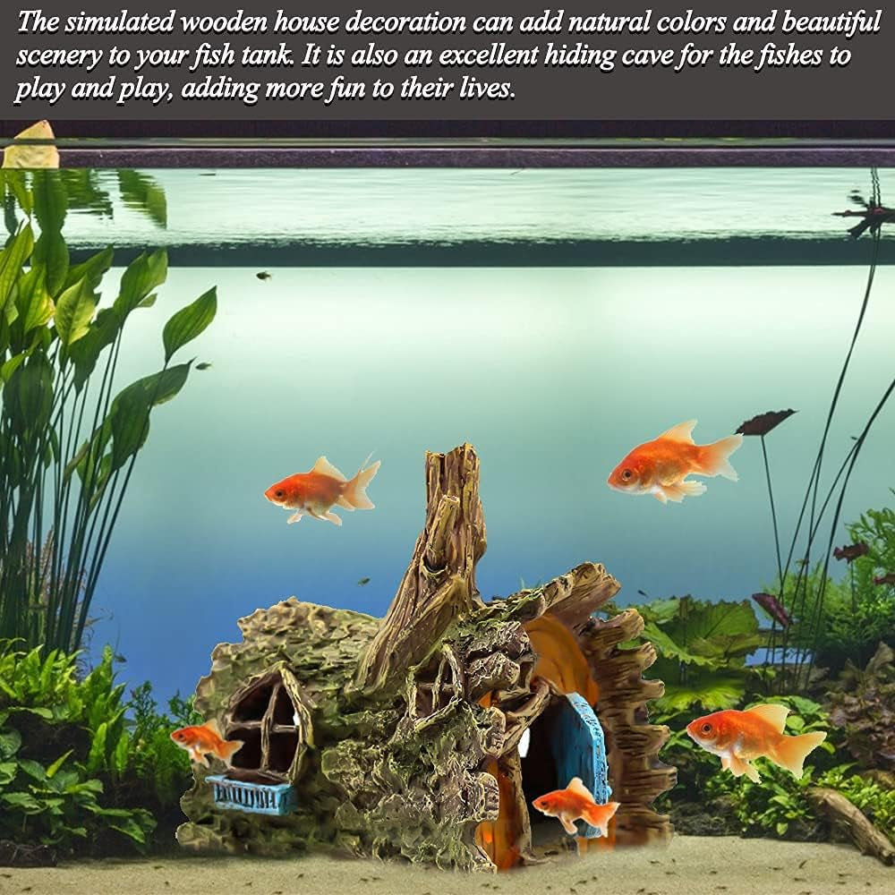 Fish Tank Decorations Betta House Hide Cave Aquarium Ornament Small and Medium Fish Accessories Fish Resin Toys Hideouts Aquarium Backgrounds