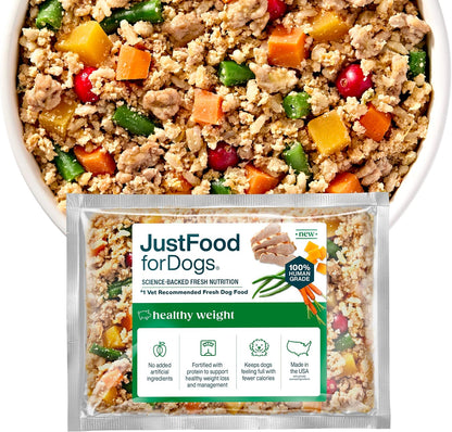 Fresh Frozen Healthy Weight Dog Food, Topper - Pork, 7 Pack