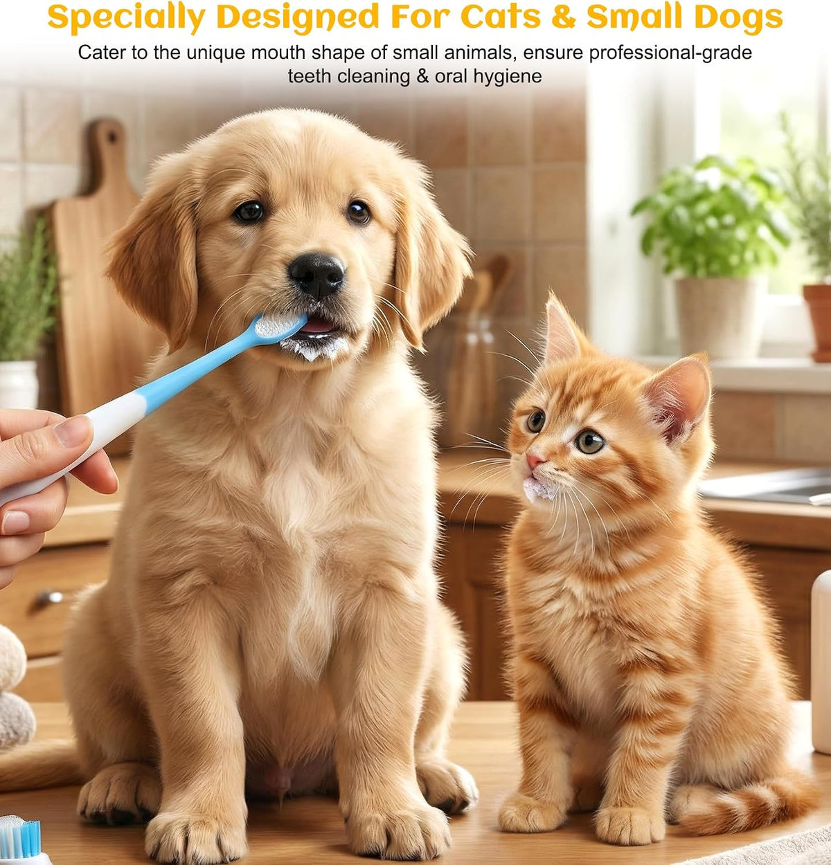 2 Pcs Dog Toothbrush, Ultra Small Dog Toothbrush