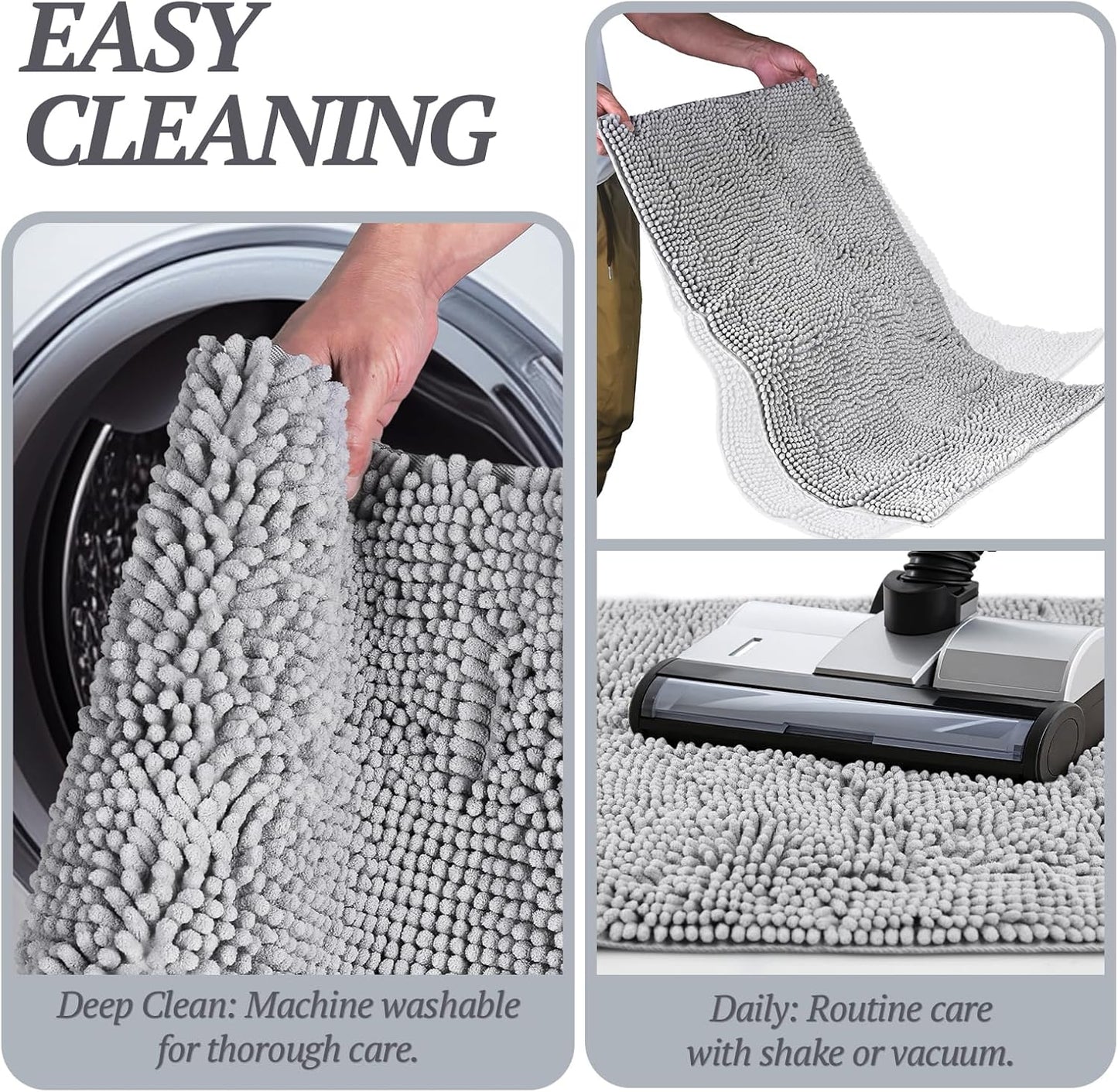 Dog Door Mat Absorpmax Dog Mat for Muddy Paw, 35 × 25", Grey