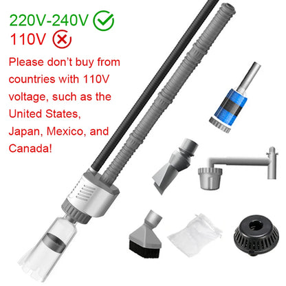 Aquarium Water Change Pump Electric Fish Tank Cleaning Tool Vacuum Water Changer Gravel Cleaner Siphon Filter Pump 30W 220V