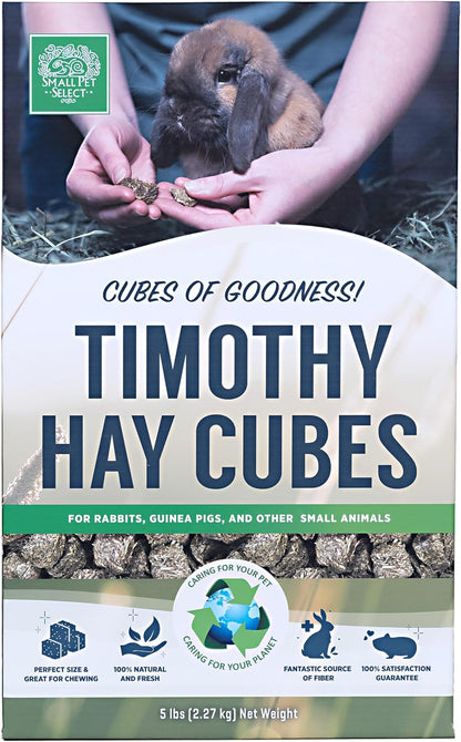 - Straight Timothy Hay Cubes - 100% All Natural Timothy Hay, Not Blended - Delivered Fresh, Guarantee, (5 Lb)