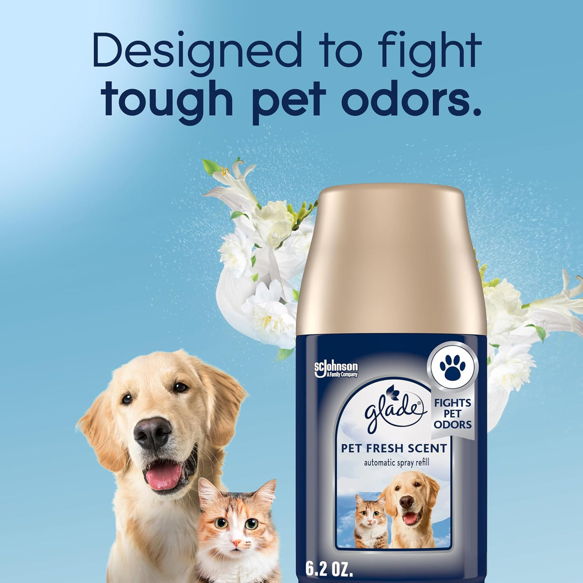 Automatic Spray Refill, Pet Fresh Scent, Scented Air Freshener for Home and Bathroom, 6.2 Oz