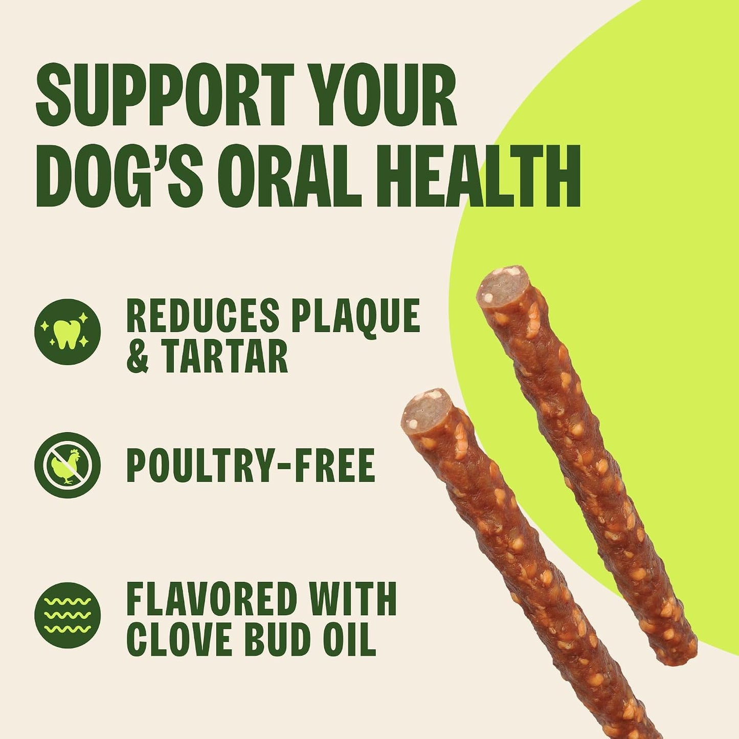 Wellness Veggie Sausage Natural Dog Dental Treat, Chews, Freshens Breath, Small Size, 14.81 Oz Bag, 28 Count