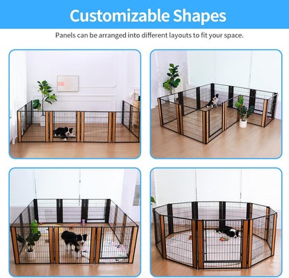 Furniture Style Dog Playpen 32" H, 6 Panels, White