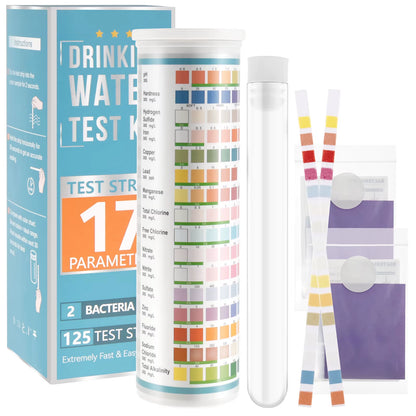 100Pcs Aquarium Test Strips 5-17 in 1 Fish Tank Water Testing Kits with Test Tube Freshwater Saltwater Water Quality Test Kit