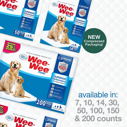 Wee-Wee Superior Performance Dog Pee Pads, 200 Count
