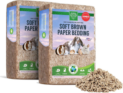 Paper Bedding, Brown, Odor Control, 178 L, 2-Pack