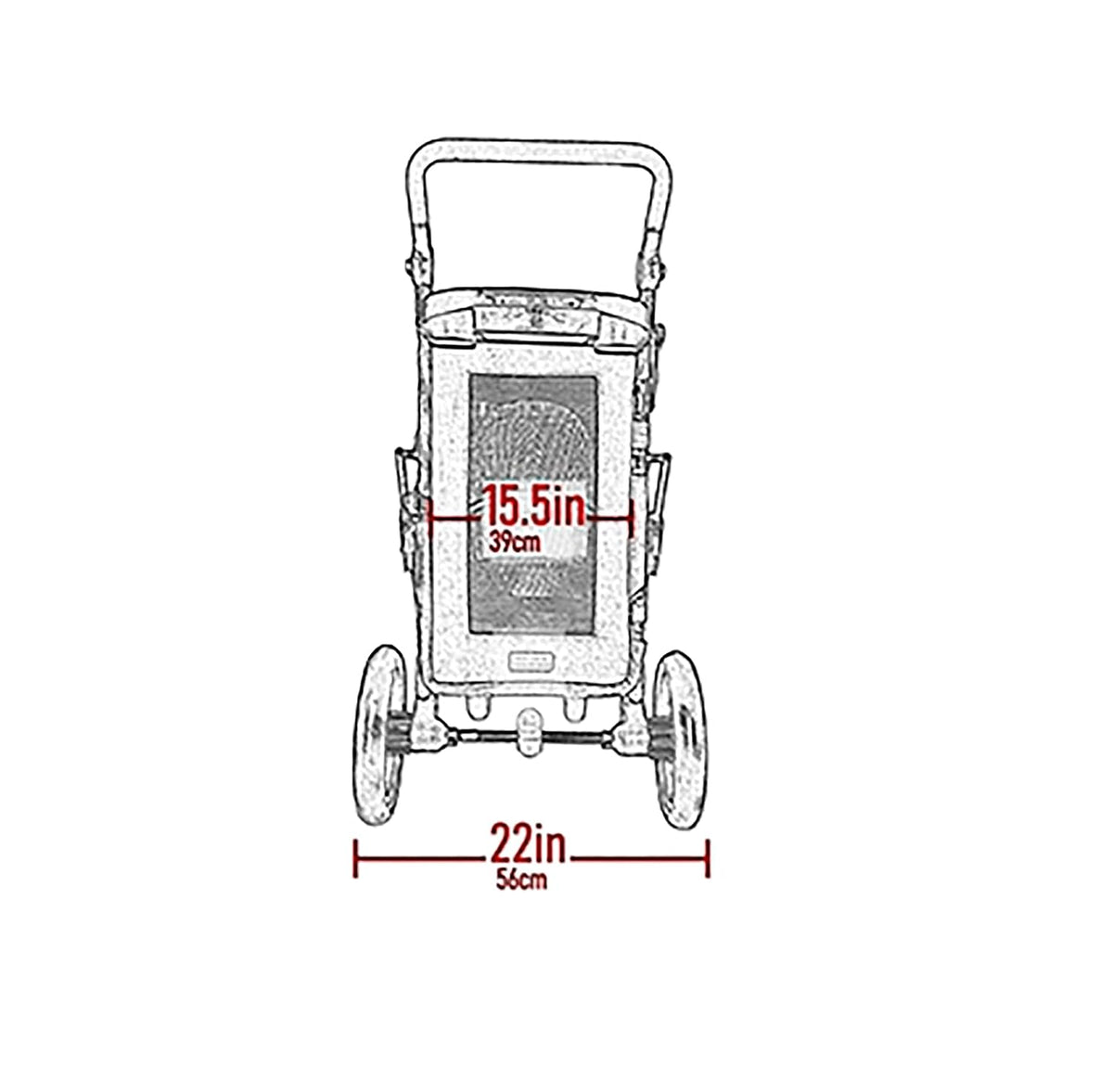 No-Zip Excursion Pet Stroller, Pebble