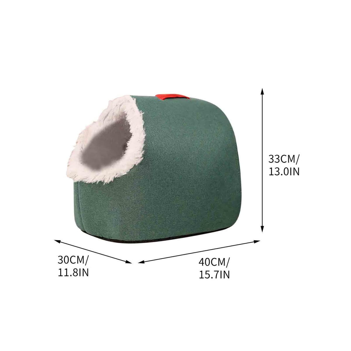 Winter Warm Pet Cave Bed,New Soft Plush Cozy Indoor Nest for Cats and Small Dogs, Removable Cushion Warming Pets Cozy Enclosed Cat House