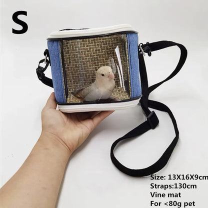 Super Portable Pet Bird Cage Parrot Carrier Travel Bag Breathable Lightweight Hamster Squirrel for Small Animals Pet Accessories