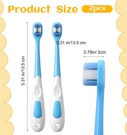 2 Pcs Dog Toothbrush, Ultra Small Dog Toothbrush