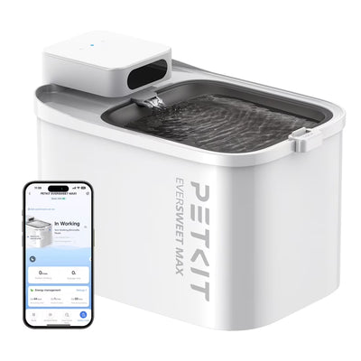 EVERSWEET MAX Cordless Cat Water Fountain, 105 Fl Oz/3L Automatic Pet Water Dispenser for Cats, Dogs - Includes Replacement Filters