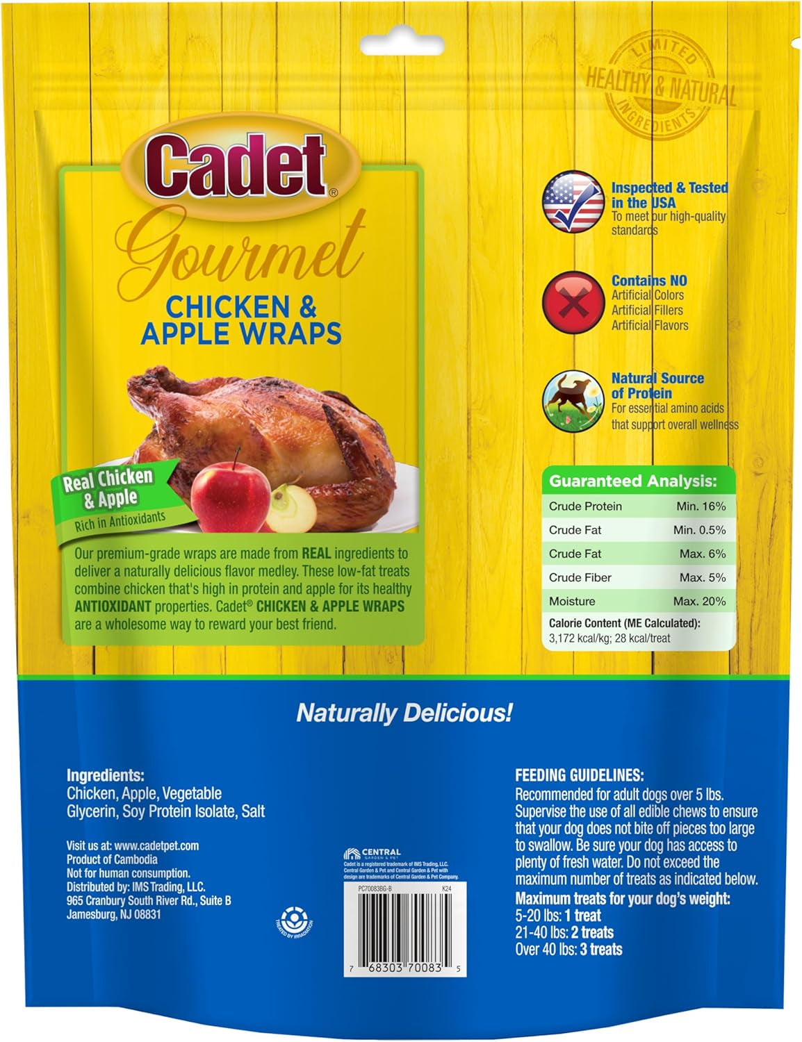 Gourmet Chicken & Apple Wrapped Biscuits Dog Treats, 28 Oz