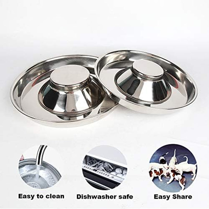 Stainless Steel Puppy Kitten Dish 11.8 Inch (2 Pack)