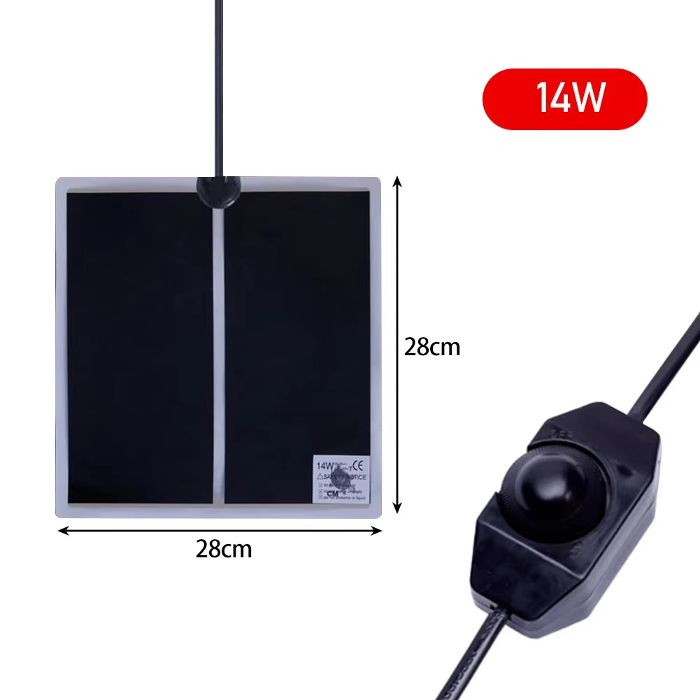 5-35W Terrarium Reptiles Heat Mat Climbing Pet Heating Warm Pads Adjustable Temperature Controller Mats Reptiles Supplies EU