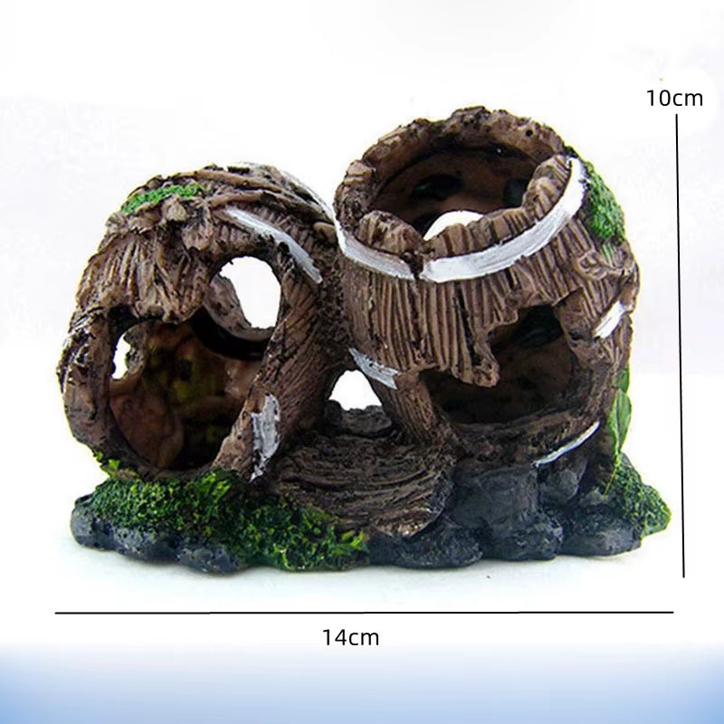 Fish Tank Artificial Bridge Resin Landscape Decoration Bridge Aquarium Equipment Accessories Ornament Cave Aquatic Pet Fish