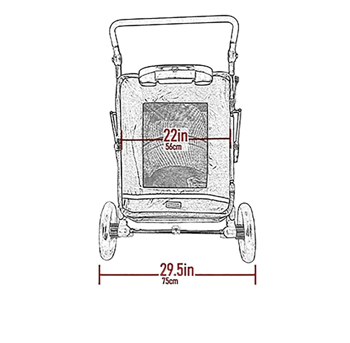 No-Zip Excursion Pet Stroller, Dark Raspberry