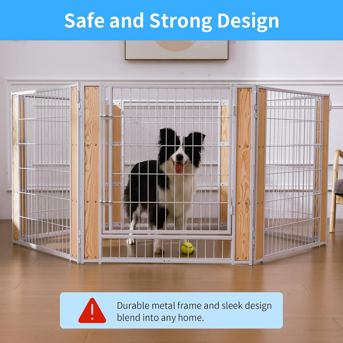 Furniture Style Dog Playpen 32" H, 6 Panels, White