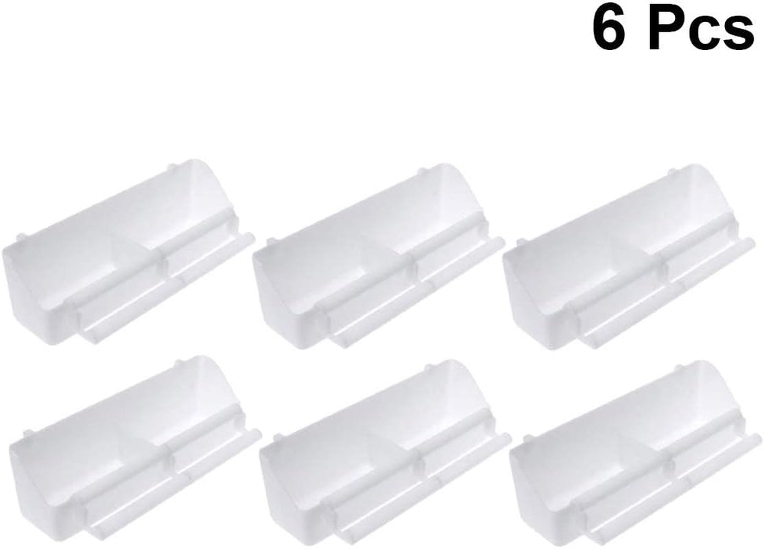 6 Pcs Bird Feeder - Plastic Bird Cage Accessories for Parrot & Small Birds