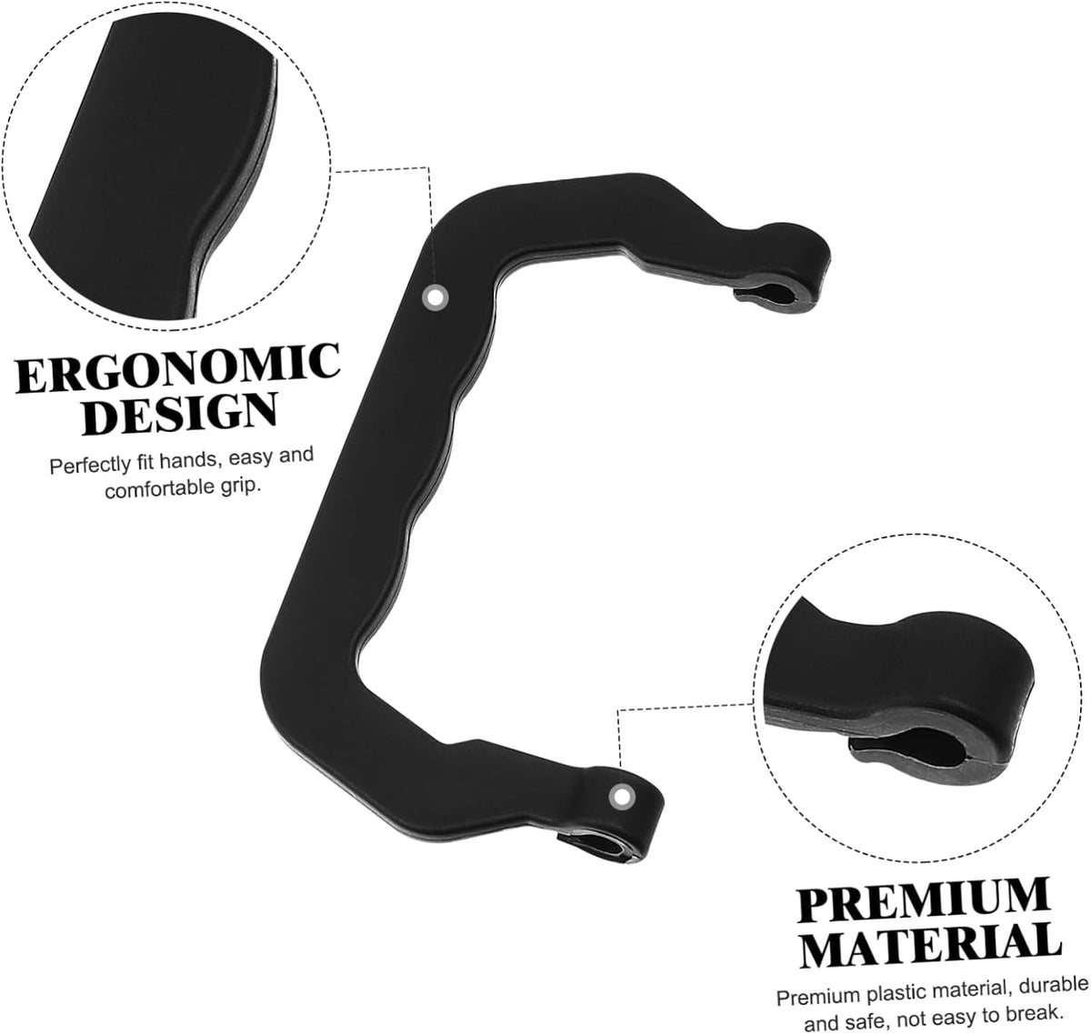 10Pcs Plastic Cage Handle Replacement Handle for Pet Carrier for Outdoor Travel Pet Cage Carrier (Black)