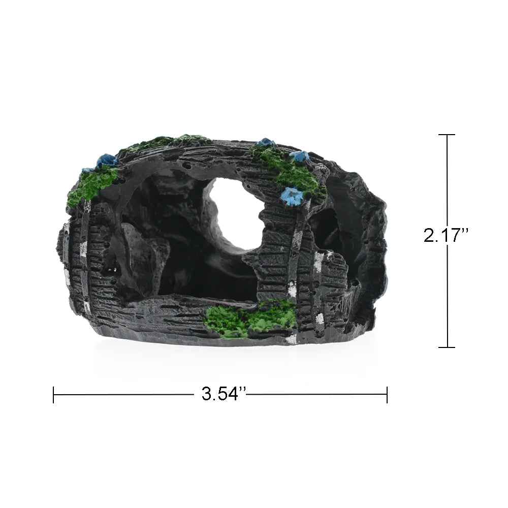 Fish Tank Accessories Aquarium Decorations - 13 Packs Plastic Plants Material Hideout Ornaments Small Size