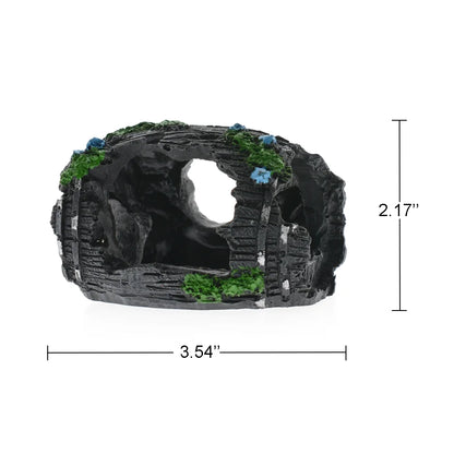 Fish Tank Accessories Aquarium Decorations - 13 Packs Plastic Plants Material Hideout Ornaments Small Size