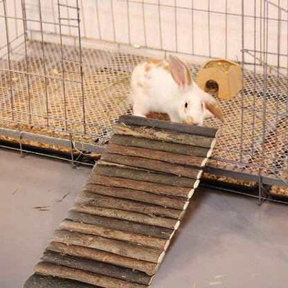 Extra Large Wooden Bunny Ladder Bridge (25 X 15 Inches), Rabbits Hideout, House, Tunnel, Rodents Chew Toys for Guinea Pig, Chinchillas, Hedgehogs, Ferrets, Rat