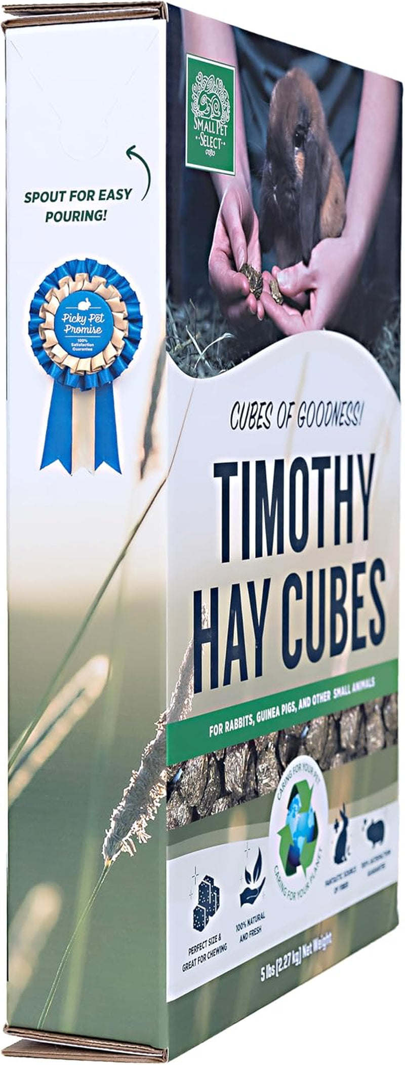 - Straight Timothy Hay Cubes - 100% All Natural Timothy Hay, Not Blended - Delivered Fresh, Guarantee, (5 Lb)
