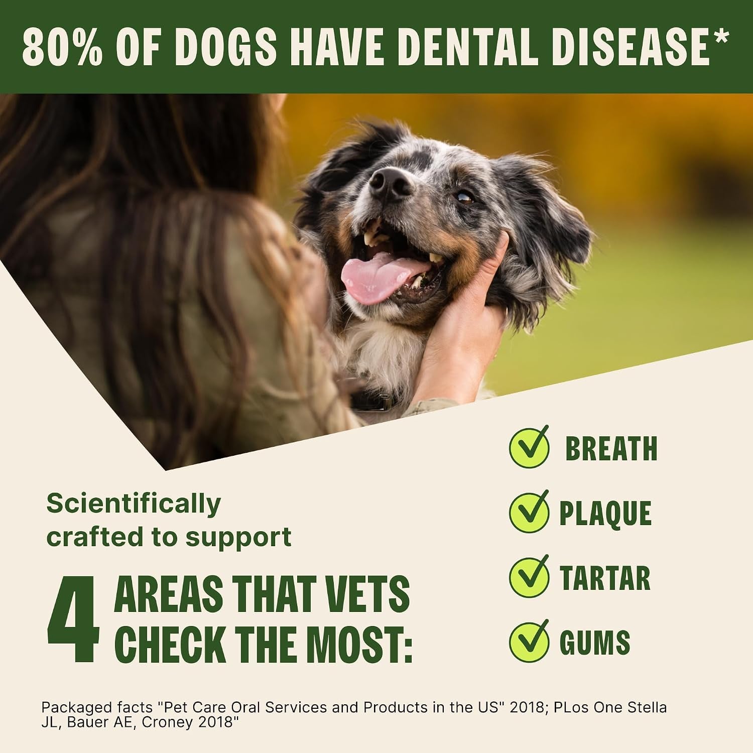 Wellness Veggie Sausage Natural Dog Dental Treat, Chews, Freshens Breath, Small Size, 14.81 Oz Bag, 28 Count