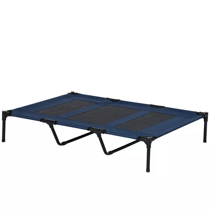 Pawhut 48" X 36" Elevated Breathable Dog Bed Portable Pet Cot W/ Carry Bag Metal Frame Breathable Mesh Indoor and Outdoor