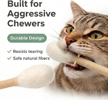 Giant Swab Cat Toy with Catnip 1 Pc (17 in / 42 Cm) | Extra Long Durable Chew Toy for Large Cats, Aggressive Chewers & Small Dogs | Interactive, Catnip Filled for Play & Anxiety Relief