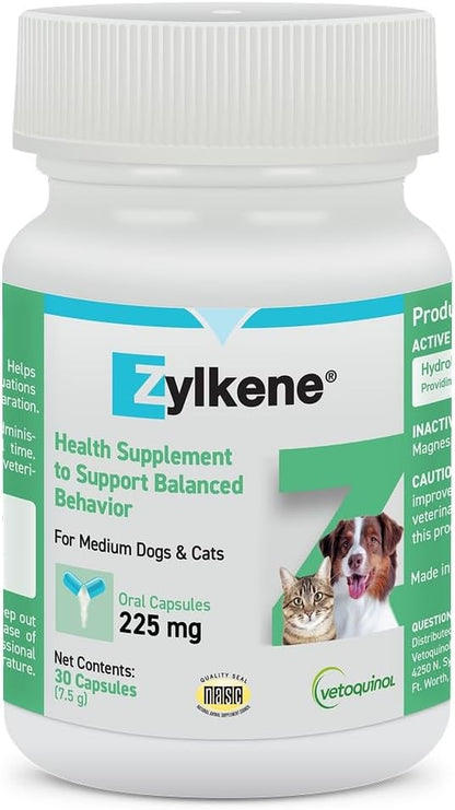 Zylkene, Calming Capsules for Medium to Large Dogs, 30 Count