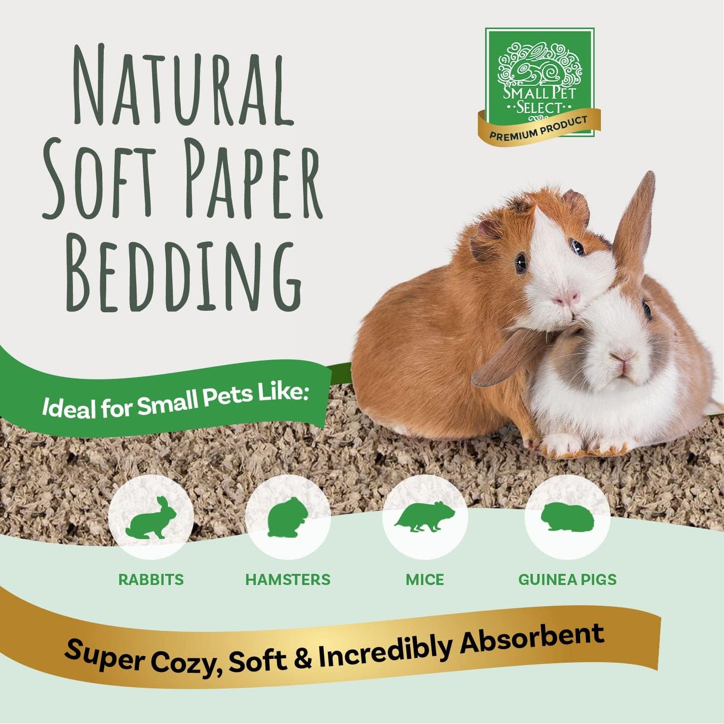 Paper Bedding, Brown, Odor Control, 178 L, 2-Pack