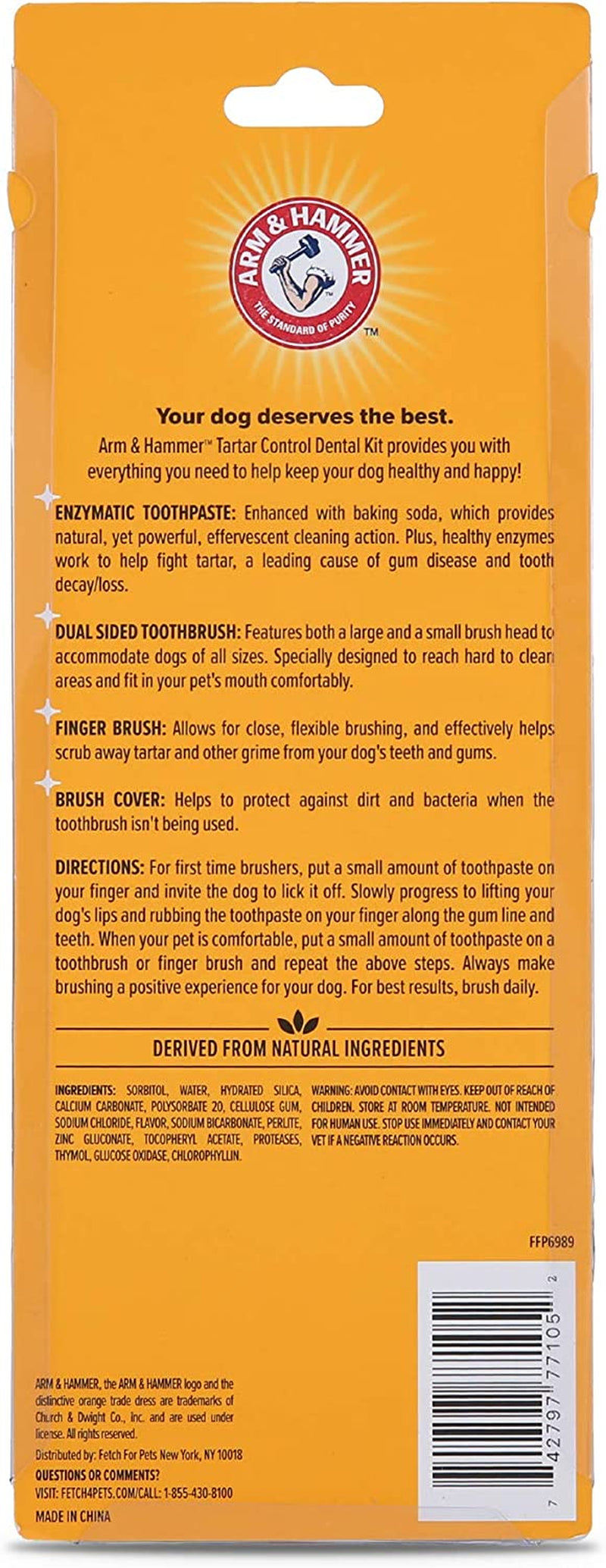 Tartar Control Dog Dental Kit, Banana Mint, 3-Piece
