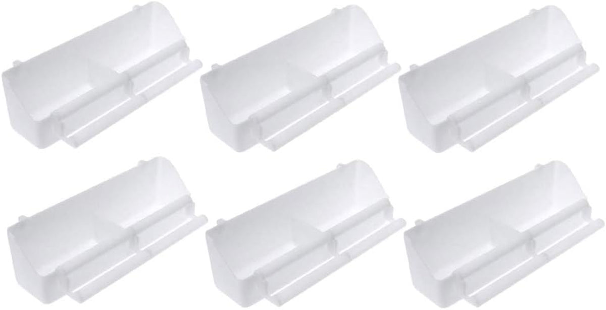 6 Pcs Bird Feeder - Plastic Bird Cage Accessories for Parrot & Small Birds