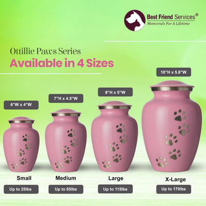 Ottillie Legacy Pink/Pewter/Vert Urn, up to 115Lbs