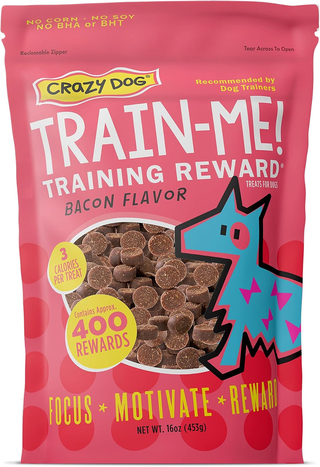 Train-Me! Training Dog Treats Bacon Flavor 16 Oz. Bag, 400 Treats