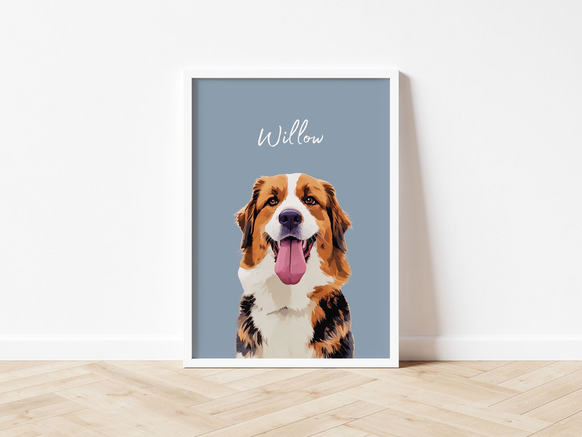 Custom Pet Portrait - Pet Photo + Name